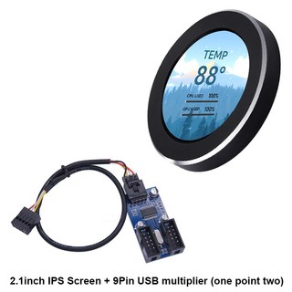 인치 IPS 보조 화면 480x480 USB 수냉식 라운드 LCD CPU GPU RAM HDD 모니터링 AIDA64 MINI PC 게이머 디스플레이, Kit 2 B