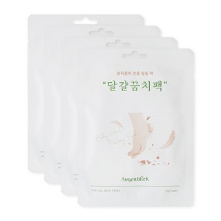 오겐블릭 달걀꿈치팩 1+1+1+1 / 발 뒤꿈치 전용 필링 팩 / 발각질 제거/ 애기발 각질탈착 팩, 4개, 1개입