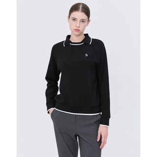 24FW [가격인하][스테디셀러]스트레치 스웻 긴팔 폴로티셔츠 (BLACK) WWTS4C922BK