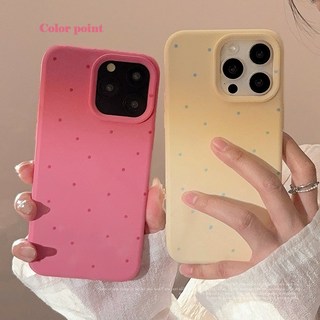 簡約ins風純色波點軟適用iPhone 16 15 14 13 12 11 Pro Max 手機殼