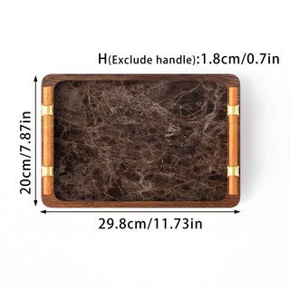 木質托盤 木頭托盤 收納托盤 木製托盤 竹木托盤茶盤 家用長方形茶水收納托盤 精緻樹脂餐盤麵包盤, 1個