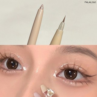 臥蠶筆 高光臥蠶筆 雙頭臥蠶筆 臥蠶勾勒筆 陰影筆 眼瞼筆 啞光自然眼瞼下至筆, 1個, 1#清透白月光