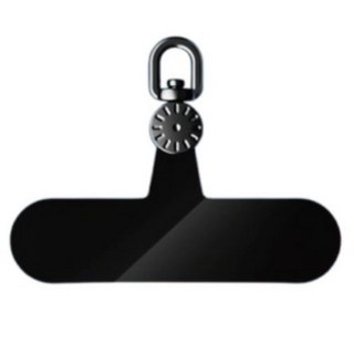 【Helena】360度可旋式手機墊片 手機夾片 吊繩掛片 超薄墊片 生活小物, 經典黑【黑扣】, 1個