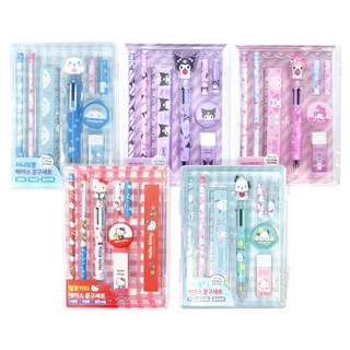 산리오 캐릭터즈 케이스 문구세트 마이멜로디 쿠로미 시나모롤