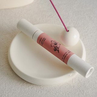 UDlab日本線香，天然薰香，兵庫薰香，居家香氛，臥香，療癒香氛，一息線香/陶瓷小球線香座，15支四款可選, 花霞 Hanagumo｜白陶瓷小球線香座