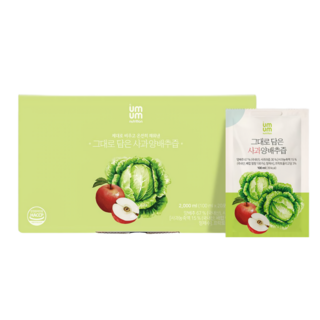 움움 국내산 양배추 그대로 담은 사과양배추즙, 60개, 100ml