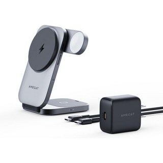 프리미엄 무선 고속 wireless 빠른 멀티 충전기 MagFusion Z 3 in 1 충전소 MagSafe Qi2 인증 15W 폴더블 스탠드 iPhone 1615141312, 휴대폰 무선충전기 충전 스탠드 고속 거치대 MagFus, 1개