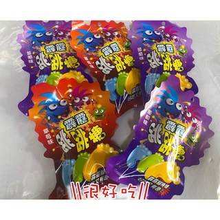 宏銘 霹靂跳跳糖 腳ㄚ跳跳糖 棒棒糖, 1個, 葡萄味 5包