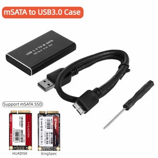 미니 SSD 하드 드라이브 케이스 USB 3.0-mSATA 어댑터 인클로저 알루미늄 합금 외장 HD 디스크 박스, 01 mSATA to USB3.0 case