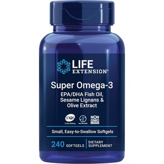 LIFE EXTENSION 超級Omega-3魚油軟膠囊, 240顆, 1罐