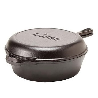 롯지 Lodge 캐스트 아이언 무쇠 주철 콤보 냄비 뚜껑 팬 세트 26cm, 1개
