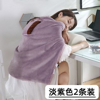 USB 전기 담요 차량용 캠핑용 미니 싱글 낮잠 사무실, 라일락 2장