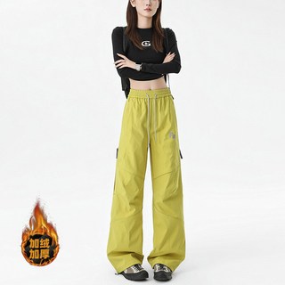 寬鬆直筒工裝褲 秋冬防風防水休閒褲