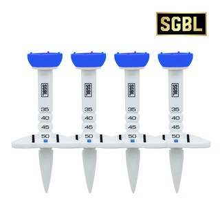 스타골프빅리그 골프티 에이밍 높이조절 골프티꽂이 볼마커 4개 세트, 블루