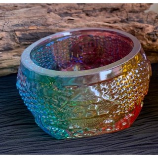 畫意坊 琉璃聚寶盆 五谷豐收擺件 開運招財辦公室擺飾 超優質兩色可選, 彩色聚寶盆