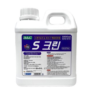 S 크린 소변기 요석 & 하수구 백화제거제, 1L, 1개