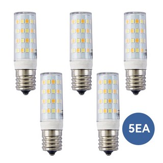 5와트급 3색변환 E17 미니 콘벌브, 5개, 전주백색