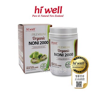 하이웰 프리미엄 오가닉 노니 2000mg 200캡슐 뉴질랜드 직구, 200정, 1개