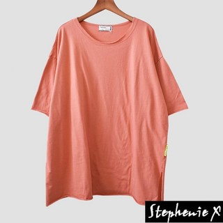 StephenieX 寬鬆長版素T 韓國風格