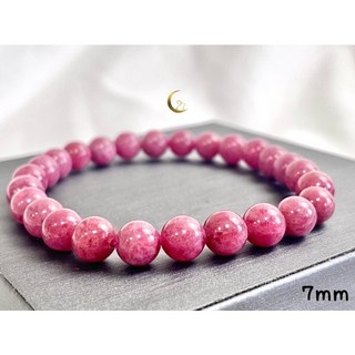 мσσи_нασ ᙏ̤̫͚ 頂級玫瑰薔薇石手串 (玉化 玫瑰色 帶貓眼) F02