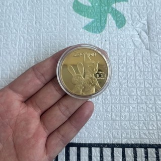 喜柿多 瘋狂動物城紀念幣兒童禮物套裝，動漫徽章跨境金屬工藝禮品, 1個, 【隨機一枚】無保護殼