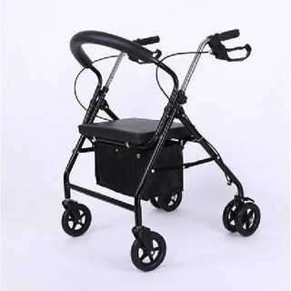 접이식 실버카 보행 보조차 장바구니 의자 겸용 노인 보행기, 1개