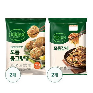 (현대홈쇼핑)우수고객샵전용 잔칫집 모둠잡채 644g 2팩 + 동그랑땡 560g 2팩, 4개