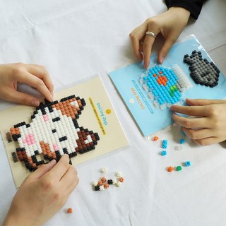 디폼 블럭 도안 10종 [강아지 고양이 장난감 만들기 DIY 8mm 집에서 할수있는 놀이 체험 키트], 7.삼색 고양이