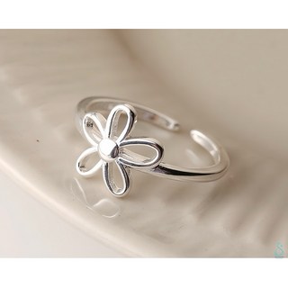 SUMMER韓 925純銀 韓系甜美 五瓣花戒指