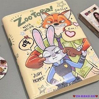 臺灣發貨 瘋狂動物城朱迪尼克PU皮質 a5卡冊 卡通高顏值ins風小眾小卡收納冊 多頁卡位卡冊 收納卡冊 大容量, 1個