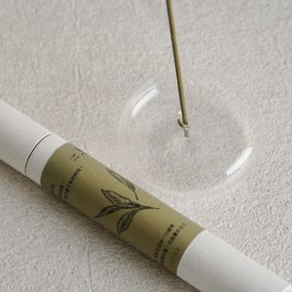 UDlab日本線香，天然薰香，兵庫薰香，居家香氛，臥香療癒，一息線香搭配甜甜圈線香座，15支四款可選, 抹葉 Midoriha｜透明甜甜圈線香座