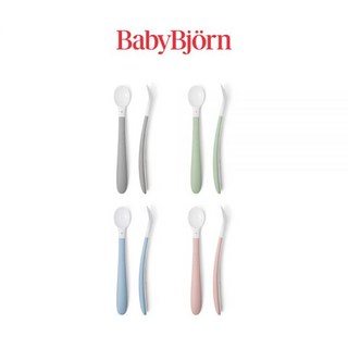 [베이비뵨] 피딩 스푼 (이유식 스푼) 2P, 파우더블루