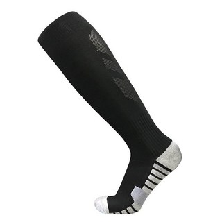 SOCCER SOUL 買2雙送護脛 專業等級運動長襪 足球襪 籃球襪 跑步襪 登山襪 健行襪 防蚊襪, 黑色black, 1個