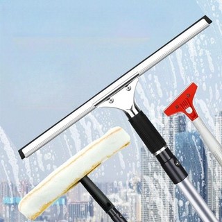 창문 청소기 유리창 폴대 밀대 양면 스퀴지 고층 외벽 빌딩 장대 높이, 스테인리스 1.2m