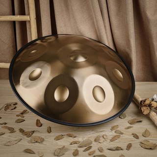 手碟鼓正品空靈鼓專業級飛碟18寸9音金色打擊樂器特價手碟音樂, 1個, 18寸9音金色碟包