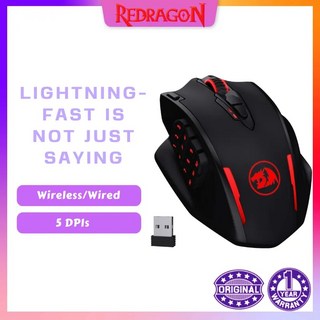 마우스오토클릭 Redragon M913 게임용 16000 DPI 유선 2.4Ghz 무선 RGB 광학 프로그래밍 가능 버튼 16 개 흑백, 없음, 1.WHITE