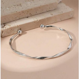 簡約不規則紋理幾何開口手環