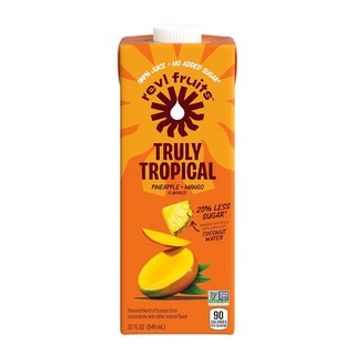 타르트체리 추출물 Revl Fruts™ 100% 주스 무첨가 설탕 타르트 체리 32파운드 온스. 곽, Truly Tropical, 32 Fl Oz (Pack of 1), 1개, 946ml