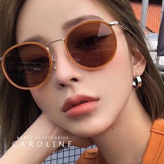 CAROLINE 韓版復古圓框橘色墨鏡 太陽眼鏡 71400