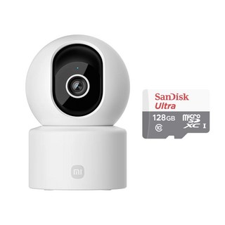 小米智慧攝影機 2K 超高畫質 360°全景監控, C302(台灣版)+128G記憶卡, 1套