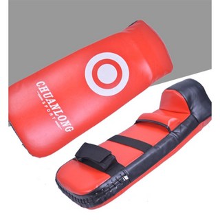 廣隆 跆拳道雙飛靶 擊打 實戰訓練 弧形 臂靶 護手式 隔擋靶 側踢靶 格鬥訓練 空手道 腳靶 跆拳道 踢靶, 1個, 紅色-單只, 紅色