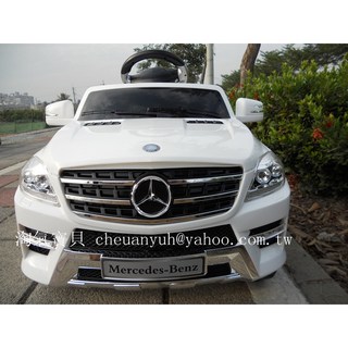 淘氣寶貝 遙控童車1521 正版賓士ML350授權 兒童電動車 可遙控可自駕, 1個, 白色