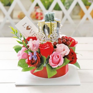 생신꽃박스 돈포장상자 포토존데코 플라워세트