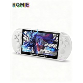 HOMIE 게임기 5.1인치 IPS 고화질화면 레트로게임기로 고전플레이로 순간 어린 시절 복귀휴대용 게임기로 수천가지의 게임한글인터페이스 x9plus, 하얀색