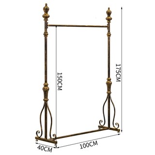 행거선반 코트랙 사이드행거 스텐 옷걸이 유럽풍 엔틱행거 월넛 의류매장 길이100 빈티지, [노보드 사이드행거]길이100*높이175, 100