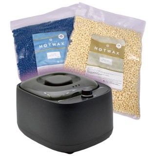 婕媚兒 熱蠟入門套組：不沾鍋熱蠟機、蜜蠟、私密處除毛、熱蠟除毛, 1個, 只有洋甘菊蠟豆250g+50支木棒+手套1對