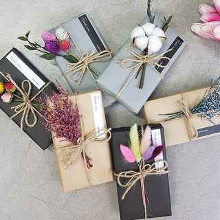 빼빼로데이 드라이플라워 꽃 선물, 09.목화송이가지, 블랙, 아몬드, 1개