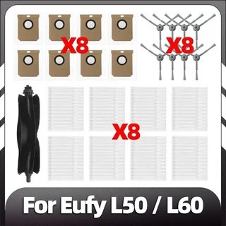 Eufy L50 / 로봇 진공 교체 메인 사이드 브러시 HEPA 필터 먼지 봉투 예비 부품 액세서리와 호환 가능