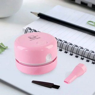 청소기 책상 사무실 사일런트 절묘한 데스크탑 공부 청소 선물 학생용 미니 전문가 진공, Pink