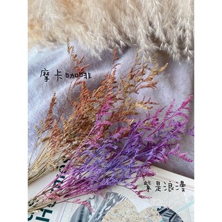 居家佈置乾燥手染卡斯比亞乾燥繡球，婚禮新秘餐廳擺設花材，鄉村風花圈新娘捧花拍照道具, 1個, 紫是浪漫, 紫